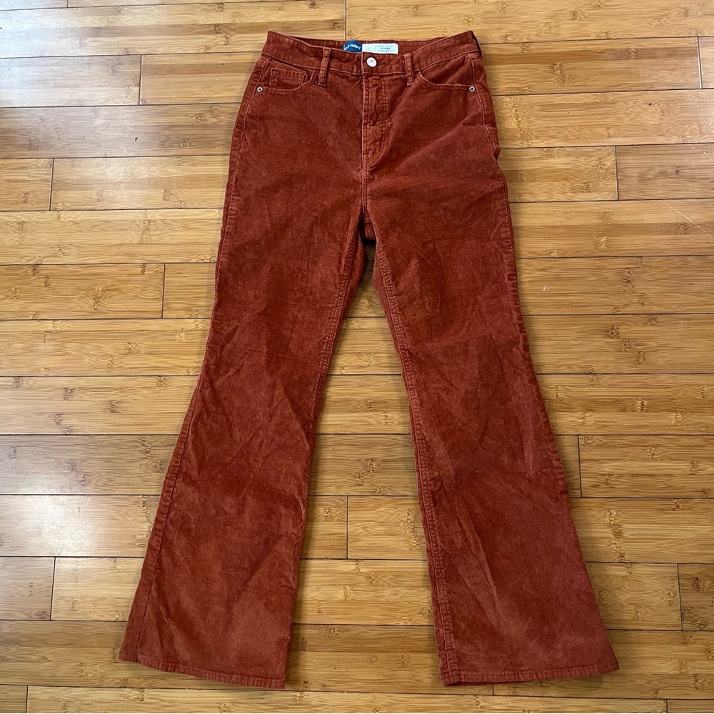 Old Navy Corduroy High Rise Flare Pants with Secret-Smooth Pockets 70s Inspired - Picture 2 of 11